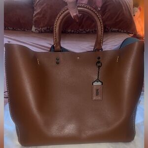 Coach 1941 Tote Bag Rogue 59136 Saddle Leather Handbag Women's COACH